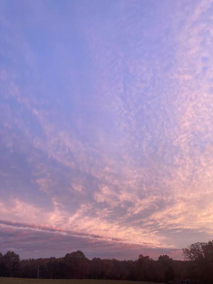 Cumulous clouds in the distance.