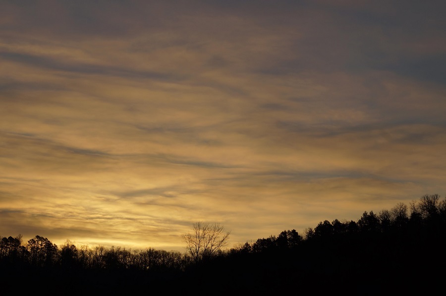 Gloomy October sky in the Ozarks