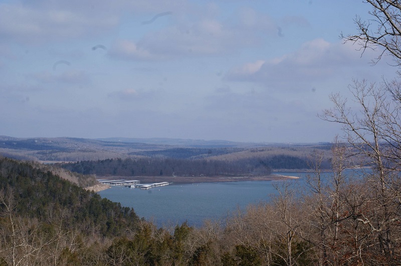 Afternoon view of the lake and marina