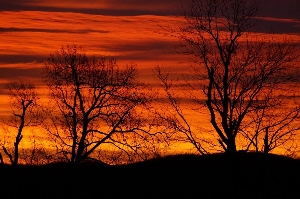 Red and orange sunrise